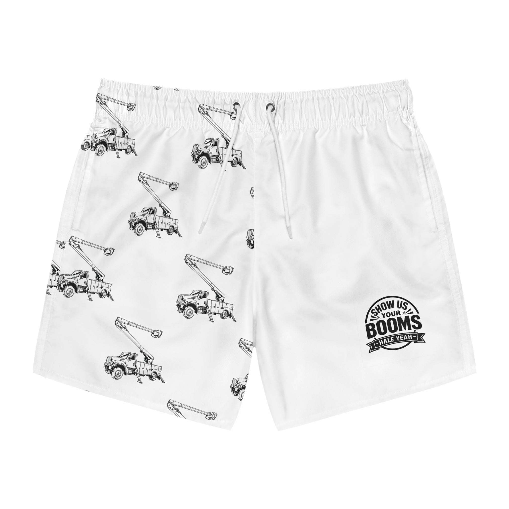 "Show Us Your Booms" Swim Trunks