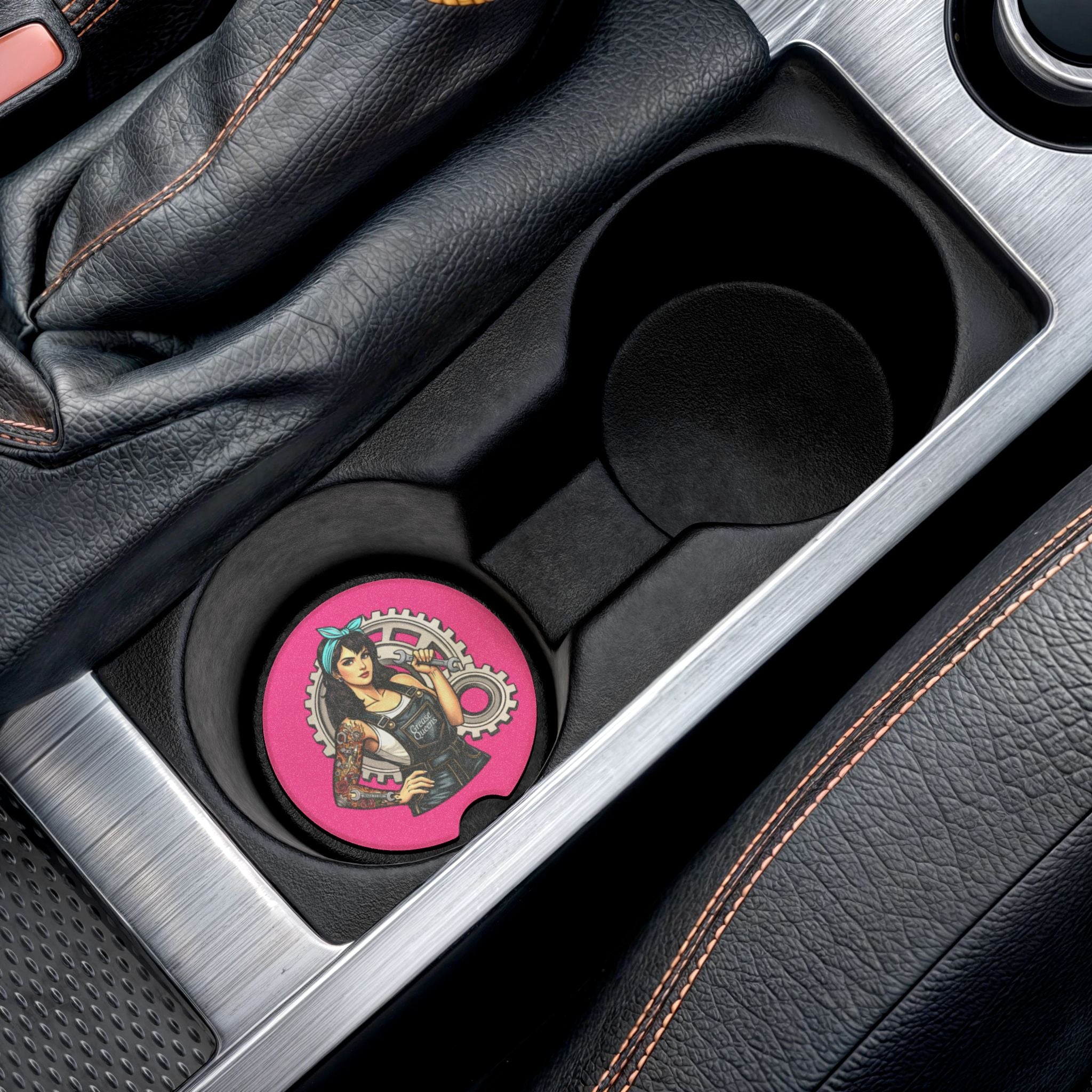 Grease Queen Soapstone Car Coaster