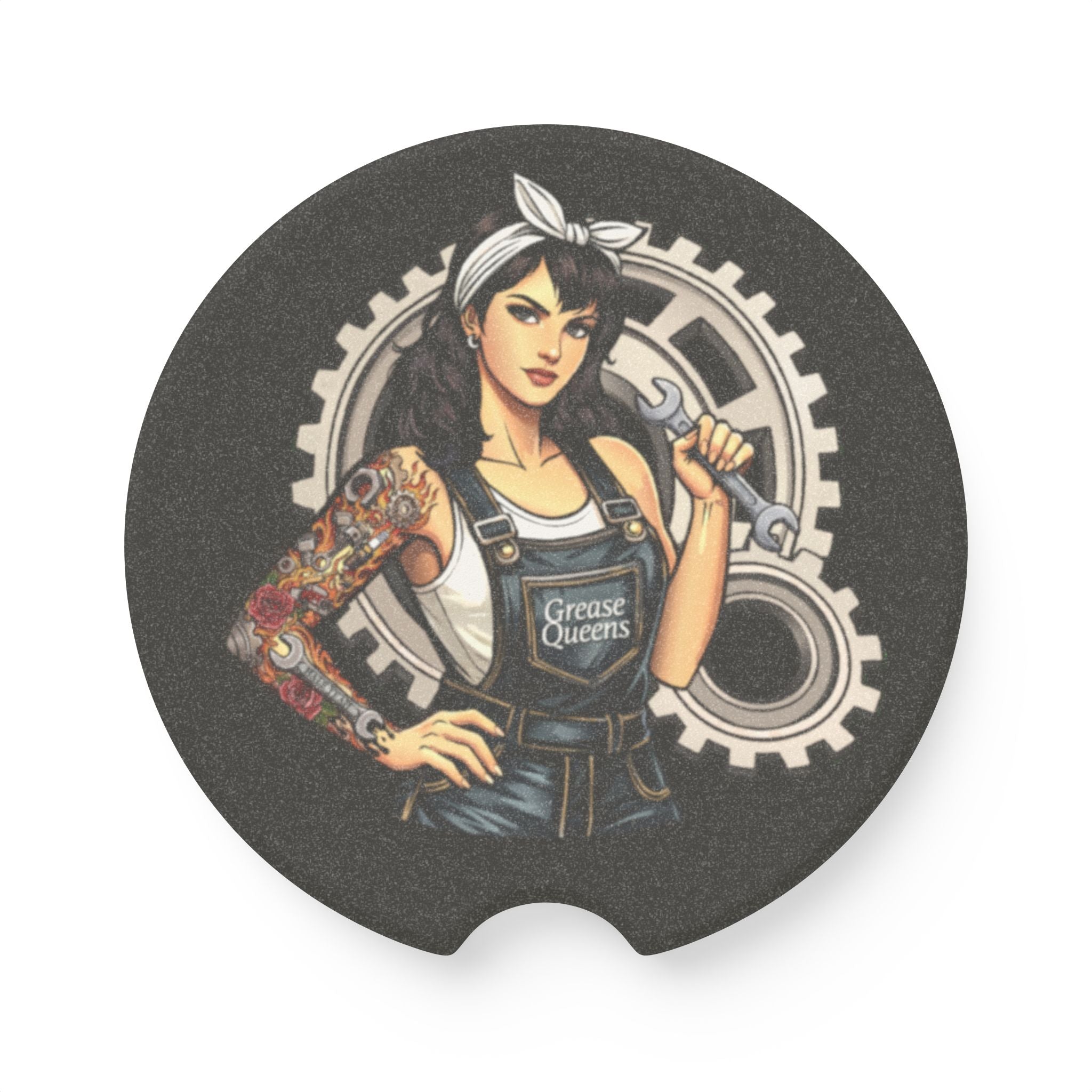 Grease Queen Soapstone Car Coaster
