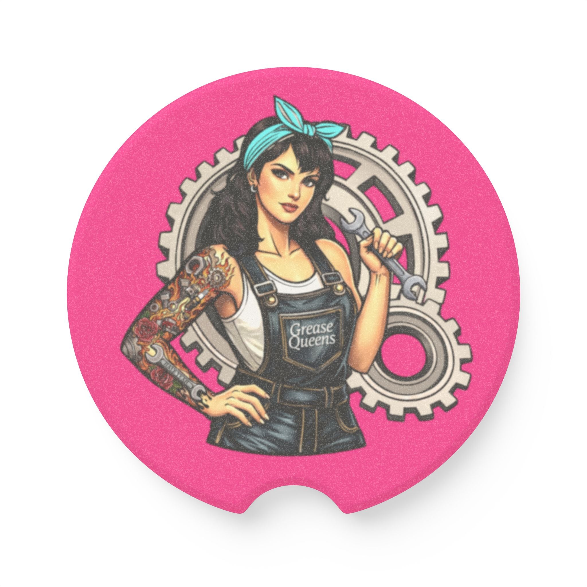 Grease Queen Soapstone Car Coaster