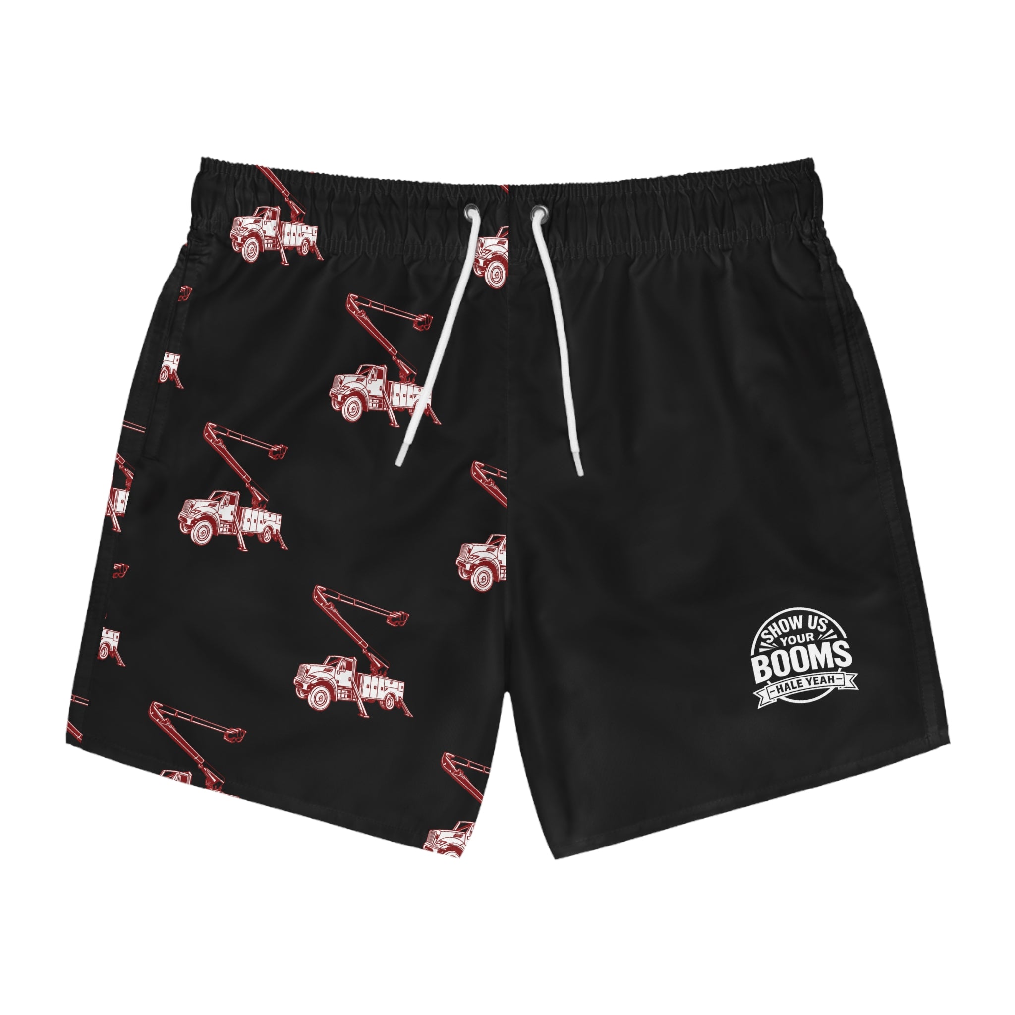 "Show Us Your Booms" Swim Trunks