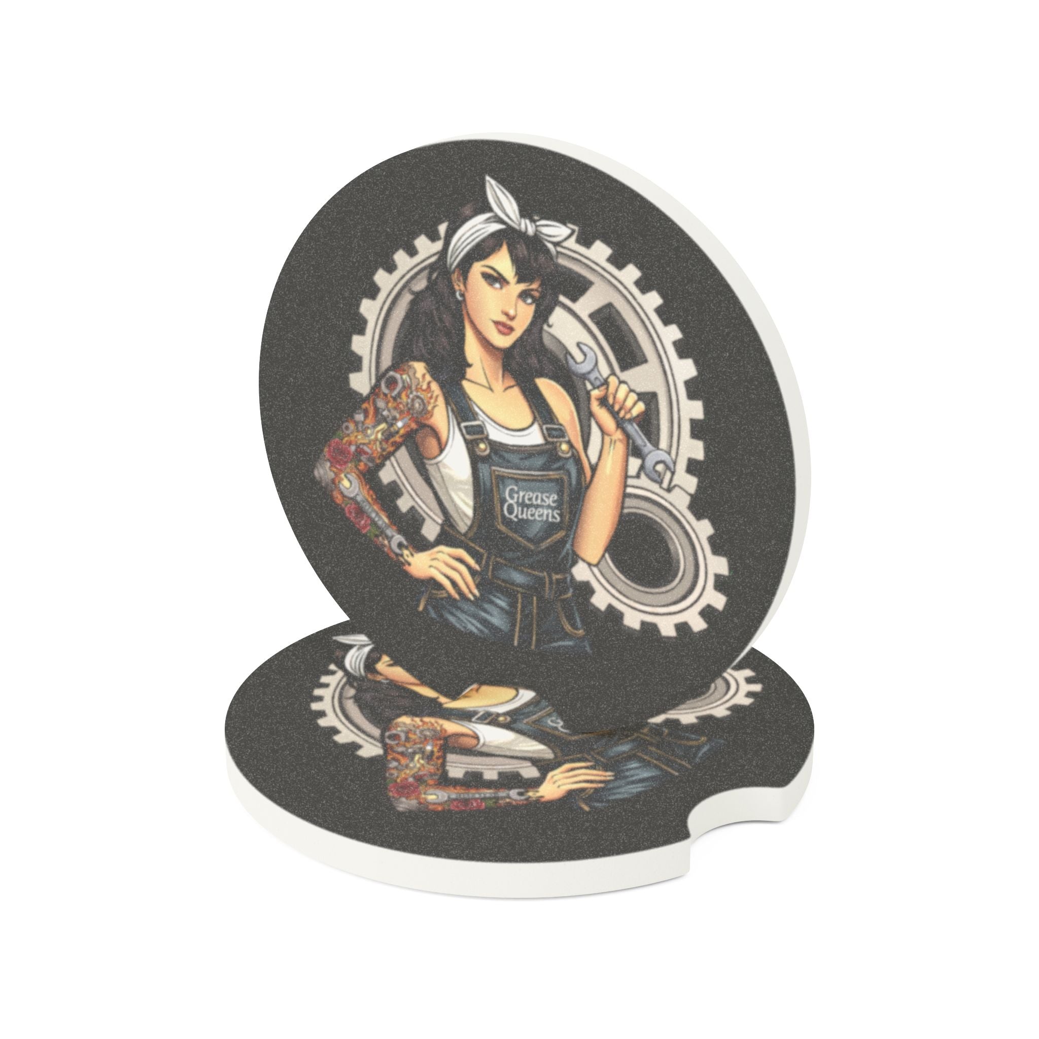 Grease Queen Soapstone Car Coaster