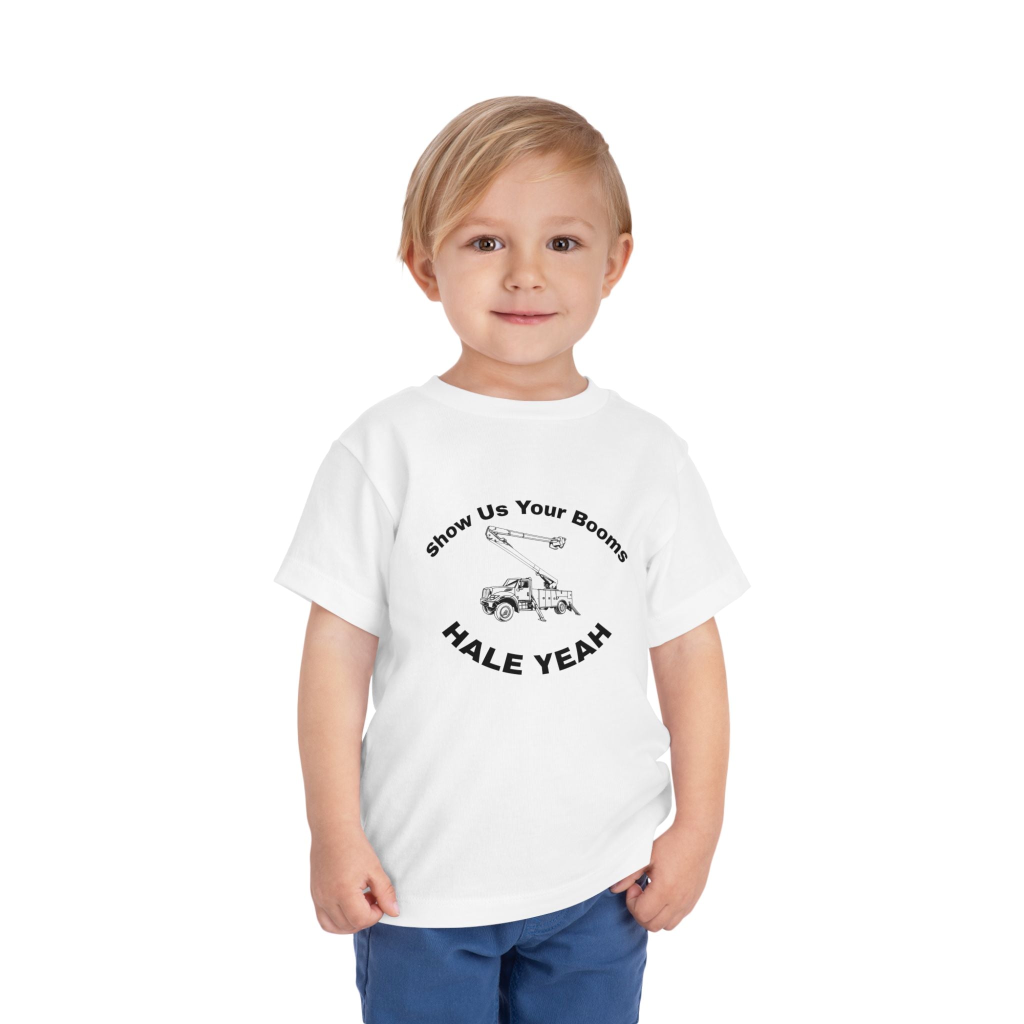 "Show Us Your Booms" Toddler Crane Shirt